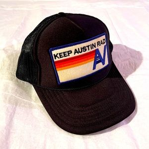 Aviator Nation Keep Austin Rad Trucker Hat - Adjustable Snapback - Adult - Black